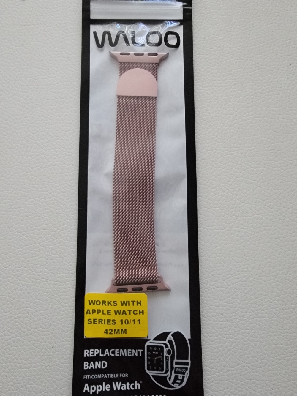Waloo Rose Gold Replacement Magnetic Mesh Band for Apple Watch 38/40/41/42mm